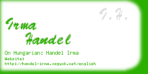 irma handel business card